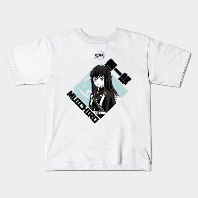 DEMON SLAYER: MUICHIRO TOKITO Kids T-Shirt by FunGangStore